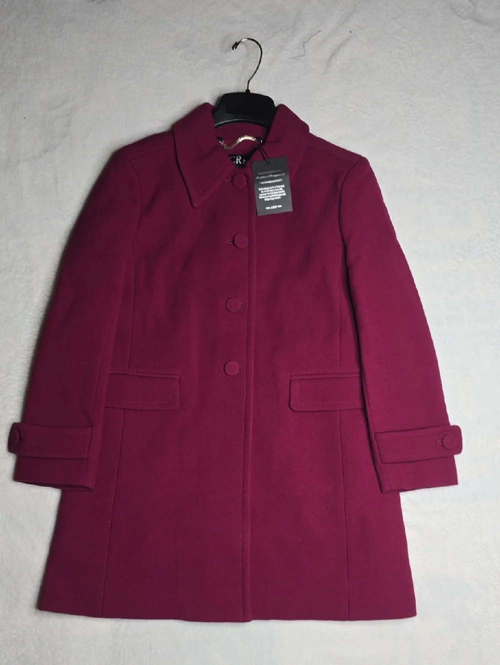 J Crew Salon coat in Italian double-cloth Vivid Mulberry Sz 4 NWT - Picture 2 of 6